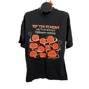 Vintage 1991 Glow In The Dark Halloween Graphic T Shirt Brieland LARGE‎ New